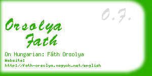 orsolya fath business card